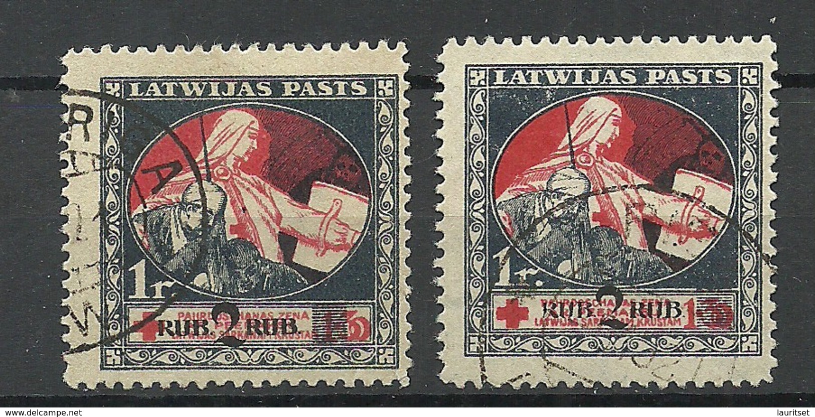 LATVIA Lettland 1921 Michel 67 - 68 Y O - Lettonie