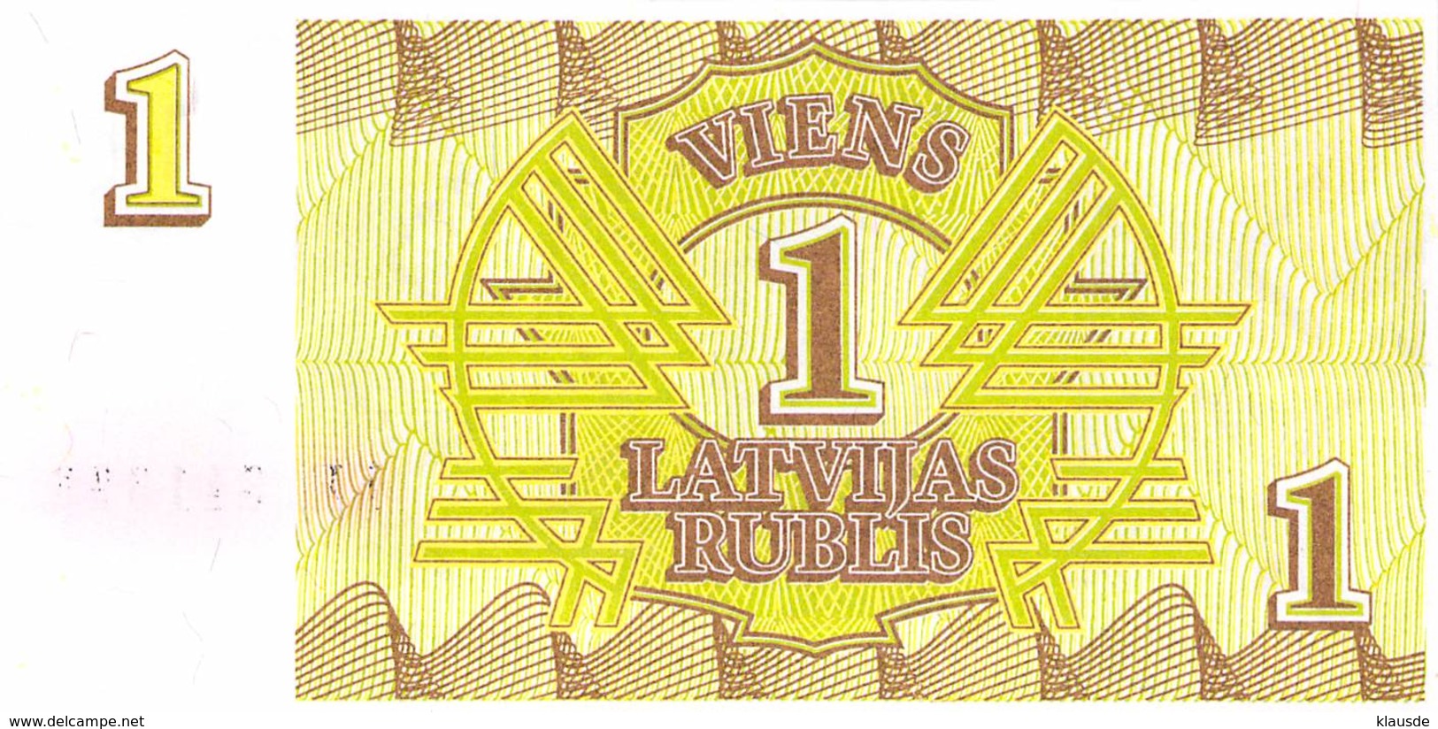 1 Lettischer Rubel Lettland 1992 - Letland