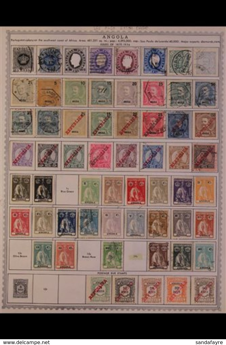 \Y ANGOLA\Y 1870-1974 ALL DIFFERENT Mint & Used Collection, Chiefly On Printed Pages, Collection Strength In Pre 1960's  - Sonstige & Ohne Zuordnung