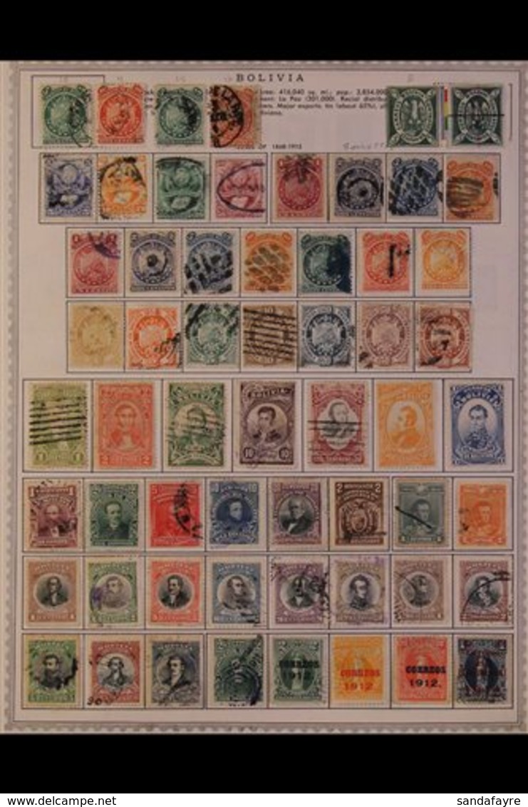 \Y BOLIVIA\Y 1868-1983 ALL DIFFERENT Mint & Used Collection, Chiefly On Printed Pages, Collection Strength In Pre 1960's - Andere & Zonder Classificatie