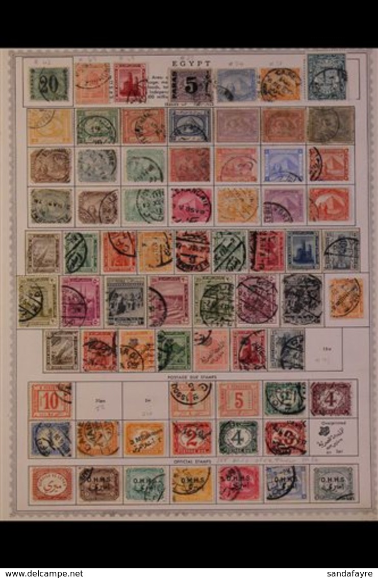 \Y EGYPT\Y 1870's - 1980's ALL DIFFERENT Mint & Used Collection On Printed Pages, Many Complete Sets Inc 1969 Flag Set O - Andere & Zonder Classificatie