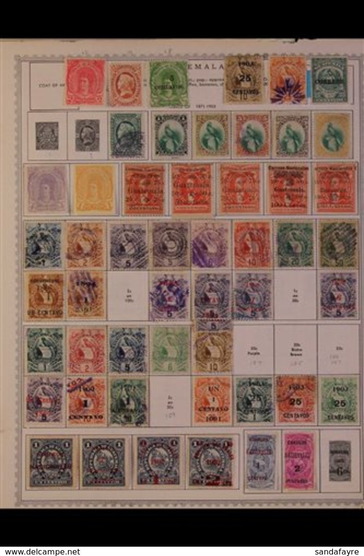 \Y GUATEMALA\Y 1870's-2000's. ALL DIFFERENT Mint & Used Collection On Printed Pages, Many Complete Sets, Collection Stre - Andere & Zonder Classificatie