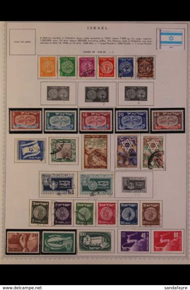 \Y ISRAEL\Y 1948 - 2000's. ALL DIFFERENT Mint & Used Collection On Printed Pages, Many Complete Sets (no Tabs) With Coll - Sonstige & Ohne Zuordnung