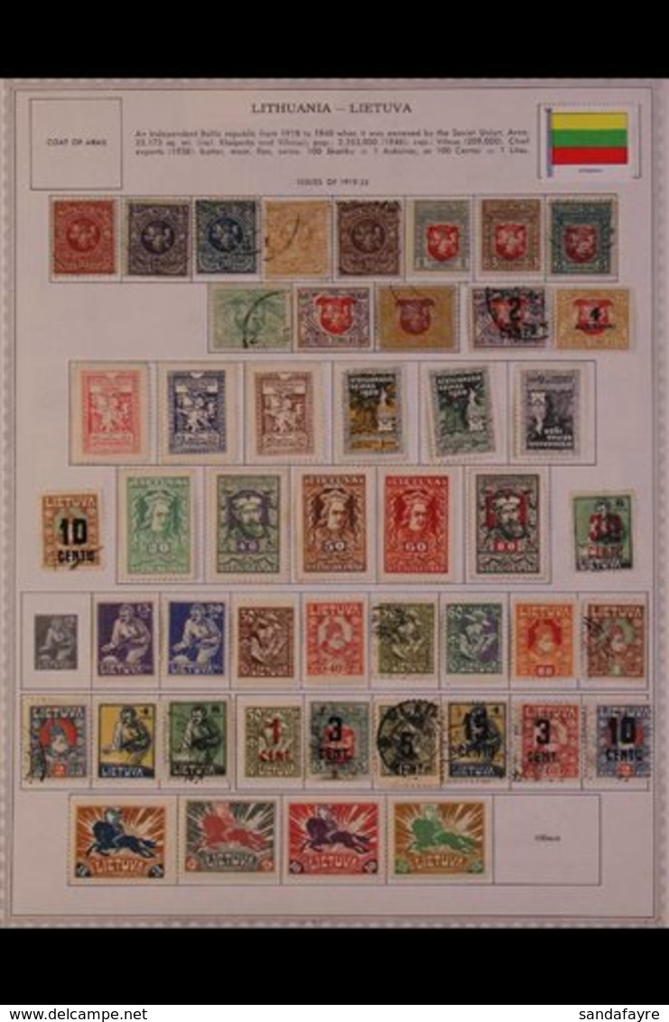 \Y LITHUANIA\Y 1919 - 1940. ALL DIFFERENT Mint & Used Collection On Printed Pages With Some Useful Complete Sets Inc Air - Other & Unclassified