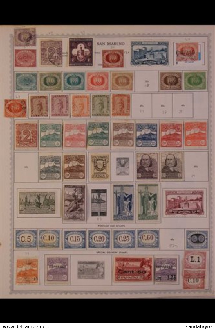 \Y SAN MARINO\Y 1870's - 1980's. ALL DIFFERENT Mint & Used Collection, Presented On Printed Pages With Many Complete Set - Andere & Zonder Classificatie