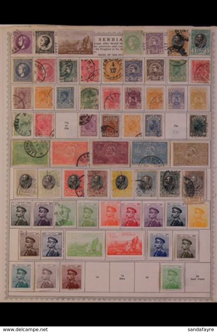 \Y SERBIA\Y 1860's - 1940's. ALL DIFFERENT Mint & Used Collection, Presented On Pages. (145+ Stamps) For More Images, Pl - Other & Unclassified