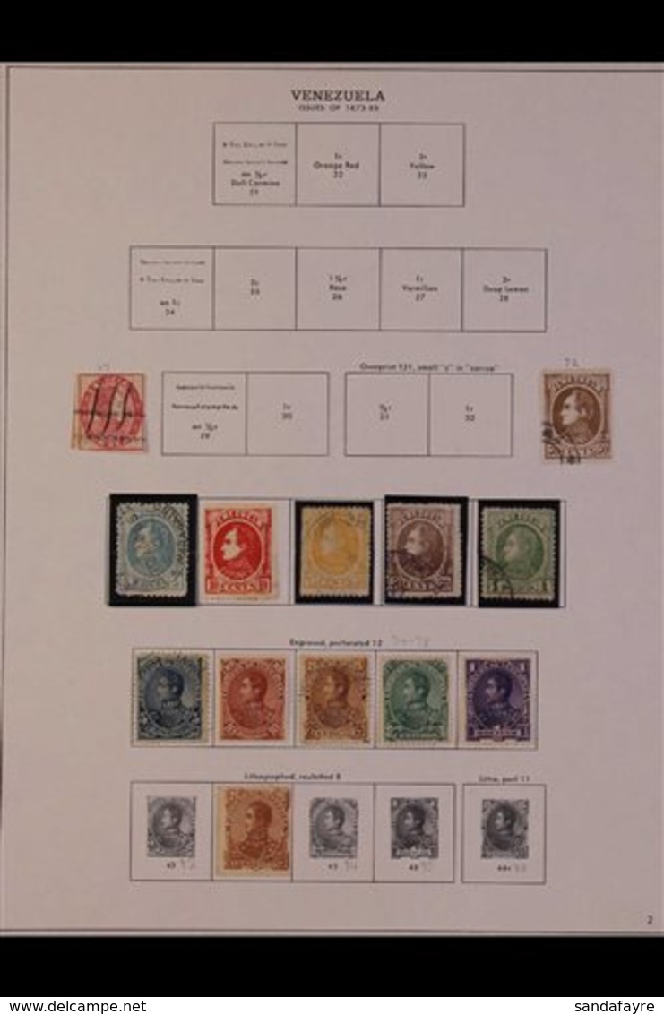 \Y VENEZUELA\Y 1860's - 1990's. EXTENSIVE ALL DIFFERENT Mint & Used Collection, Presented On Illustrated Printed Pages P - Sonstige & Ohne Zuordnung