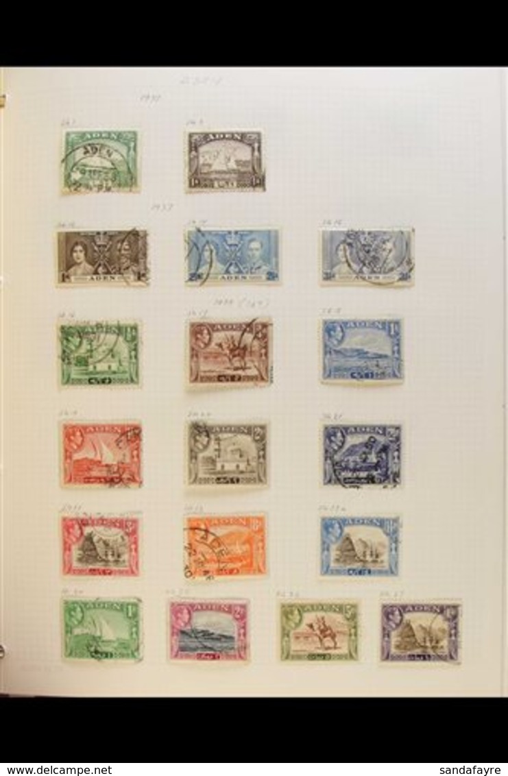 \Y BRITISH COMMONWEALTH\Y TEN VOLUME USED COLLECTION - ADEN TO VIRGIN ISLANDS - Mostly Postage Stamps, But Also Revenues - Autres & Non Classés