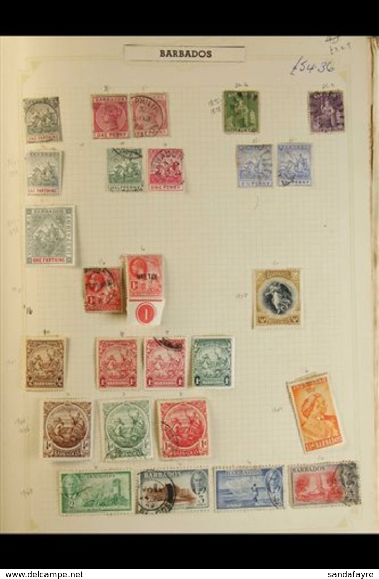 \Y QV - QEII COMMONWEALTH\Y In Two Old Sprinback Albums, Mint & Used Stamps Arranged From Aden, Antigua & Ascension Thro - Autres & Non Classés