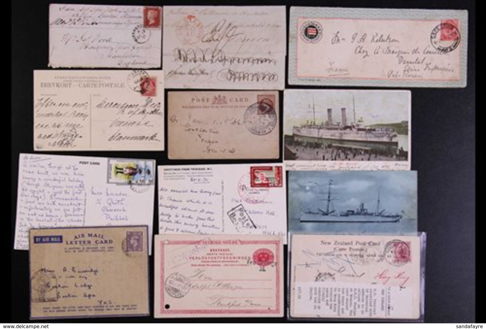 \Y MARITIME COVERS AND CARDS\Y Early To Modern Selection Including 1839 EL From Charleston To London With Red "Ship" And - Other & Unclassified