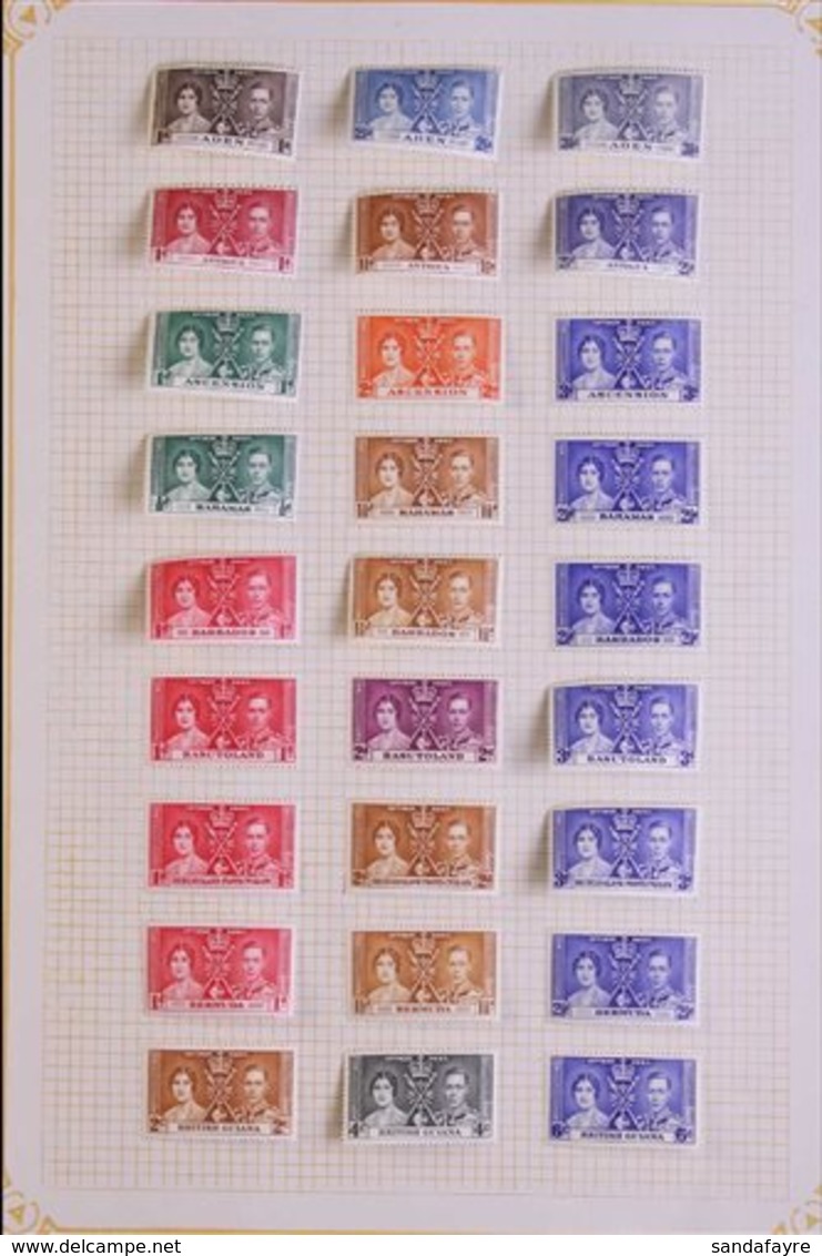\Y BRITISH COMMONWEALTH OMNIBUS ISSUES\Y 1937-1965 Very Fine Mint Collection On Leaves, All Different, Includes 1937 Cor - Autres & Non Classés