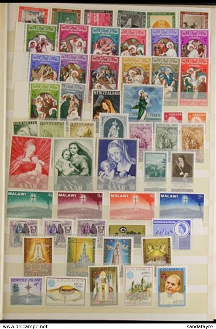 \Y RELIGION\Y 1940's To 1970's ALL WORLD NEVER HINGED MINT Collection In A Large Stockbook, All Different Complete Sets, - Unclassified