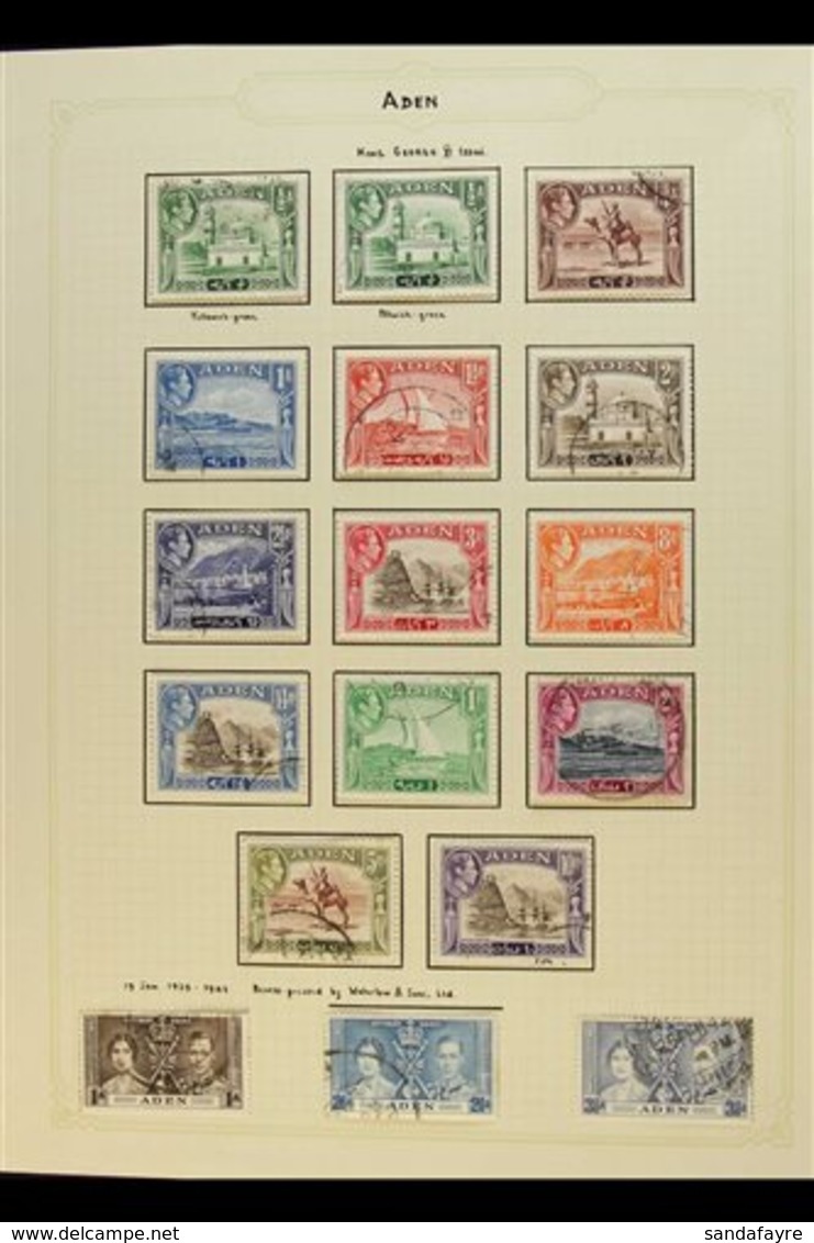 \Y 1937-65 FINE USED COLLECTION\Y A Most Useful Collection Of Sets, Neatly Presented On Album Pages. Includes 1939-48 Vi - Aden (1854-1963)