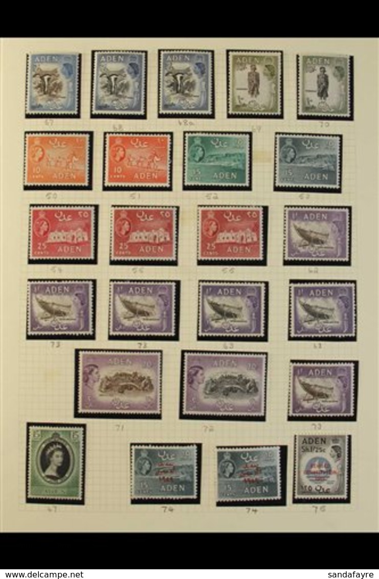 \Y 1937-65 FINE MINT COLLECTION\Y An Attractive Collection On Album Pages Which Includes 1937 Dhows Complete To 1r Brown - Aden (1854-1963)