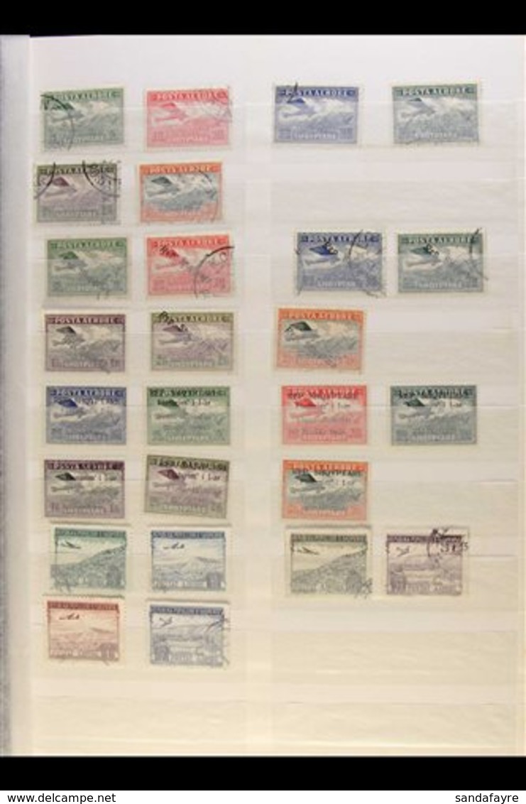 \Y 1925-50 AIR POSTS COLLECTION CAT £800+\Y Includes 1925 Set (less The 1fr) Fine Used, 1925 "Rep. Shqiptare" Overprints - Albania