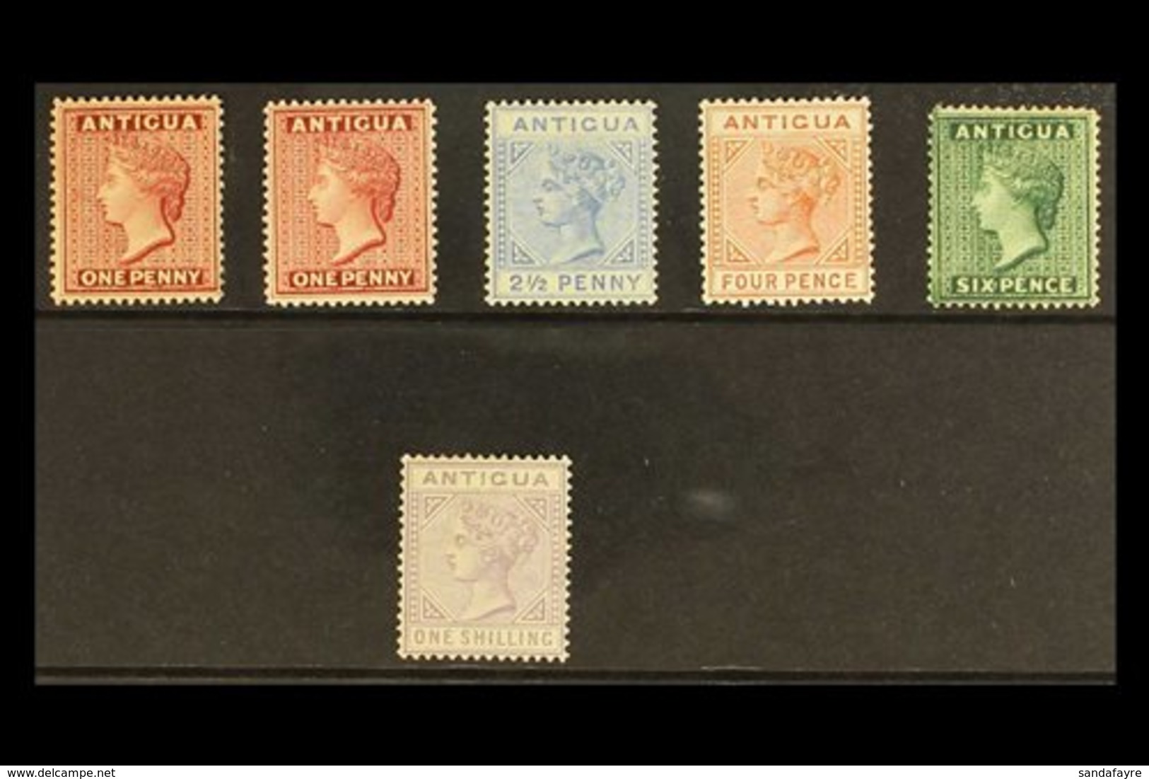 \Y 1884 - 87\Y Queen Victoria Issue, Wmk CA, Complete Including 1d Rose, SG 25/30, Very Fine Mint. (6 Stamps) For More I - Other & Unclassified