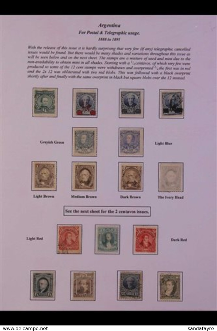 \Y TELEGRAPH STAMPS & RELATED ITEMS\Y EXHIBITION COLLECTION On 15 Pages Interestingly Written-up, Includes A Range Of Th - Sonstige & Ohne Zuordnung