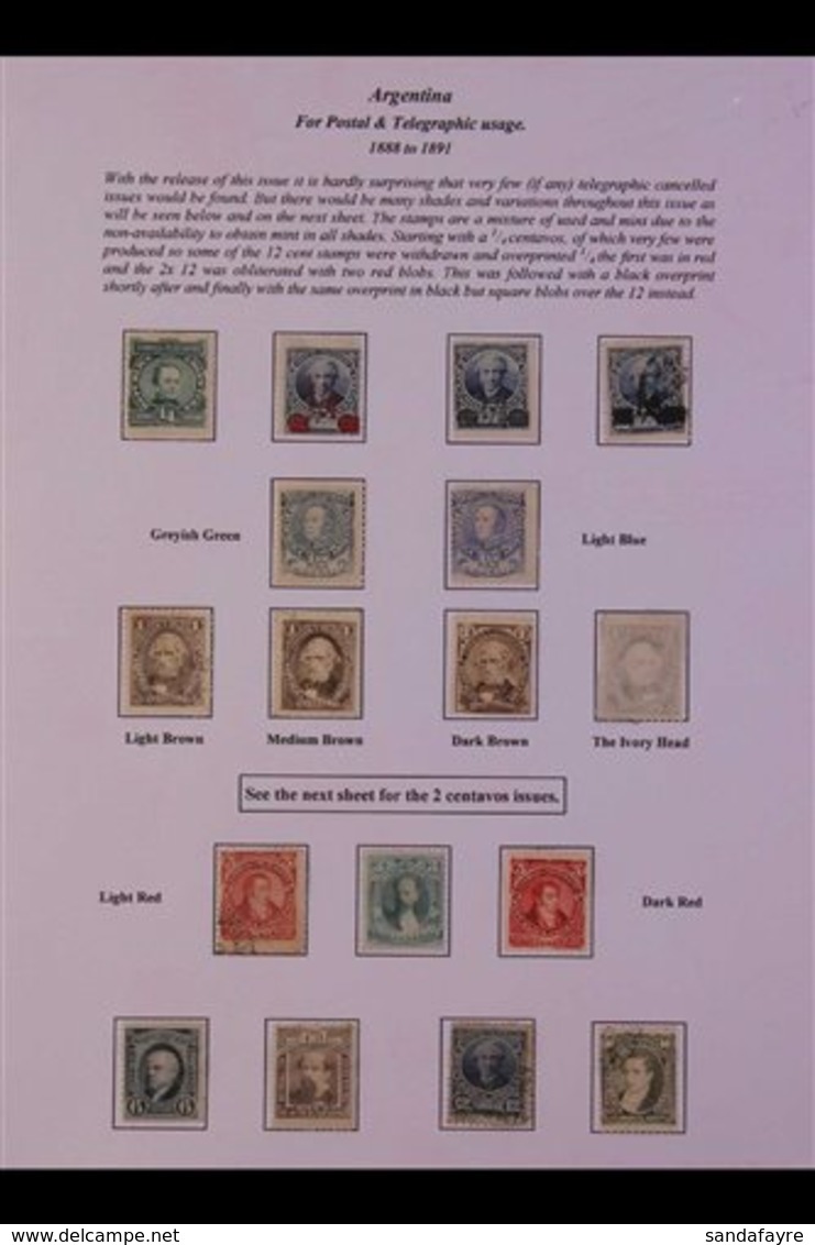 \Y TELEGRAPH STAMPS & RELATED ITEMS\Y EXHIBITION COLLECTION On 15 Pages Interestingly Written-up, Includes A Range Of Th - Other & Unclassified