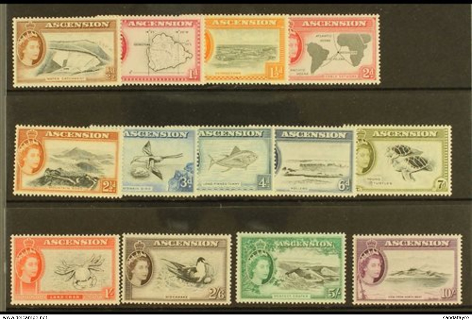 \Y 1956\Y Complete Definitive Set, SG 57/69, Very Fine Mint (13 Stamps) For More Images, Please Visit Http://www.sandafa - Ascension (Ile De L')
