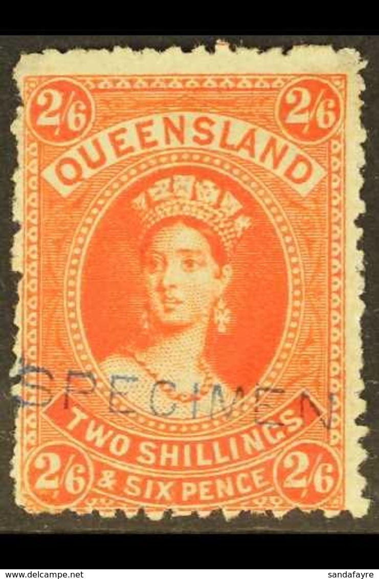 \Y QUEENSLAND\Y 1882-95 2s6d Vermilion, SG 158, Fine Mint With "SPECIMEN" Handstamp. For More Images, Please Visit Http: - Sonstige & Ohne Zuordnung