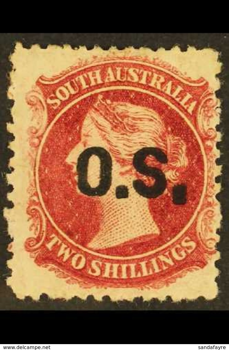 \Y SOUTH AUSTRALIA\Y OFFICIAL 1876-85 2s Rose-carmine "O.S." Overprint Perf 11½-12½, SG O29, Fine Mint, Showing Large St - Autres & Non Classés