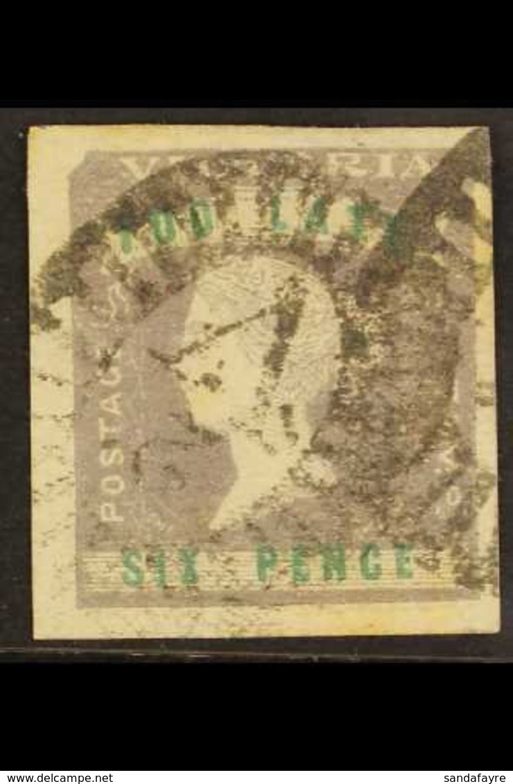 \Y VICTORIA\Y 1855 "TOO LATE" 6d Lilac And Green, SG 33, Fine With Four Margins And Neat 2/V Cancel. For More Images, Pl - Other & Unclassified