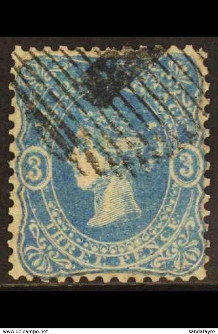 \Y VICTORIA\Y 1860-66 3d Deep Blue, No Watermark, SG 88, Very Finely Used. For More Images, Please Visit Http://www.sand - Other & Unclassified