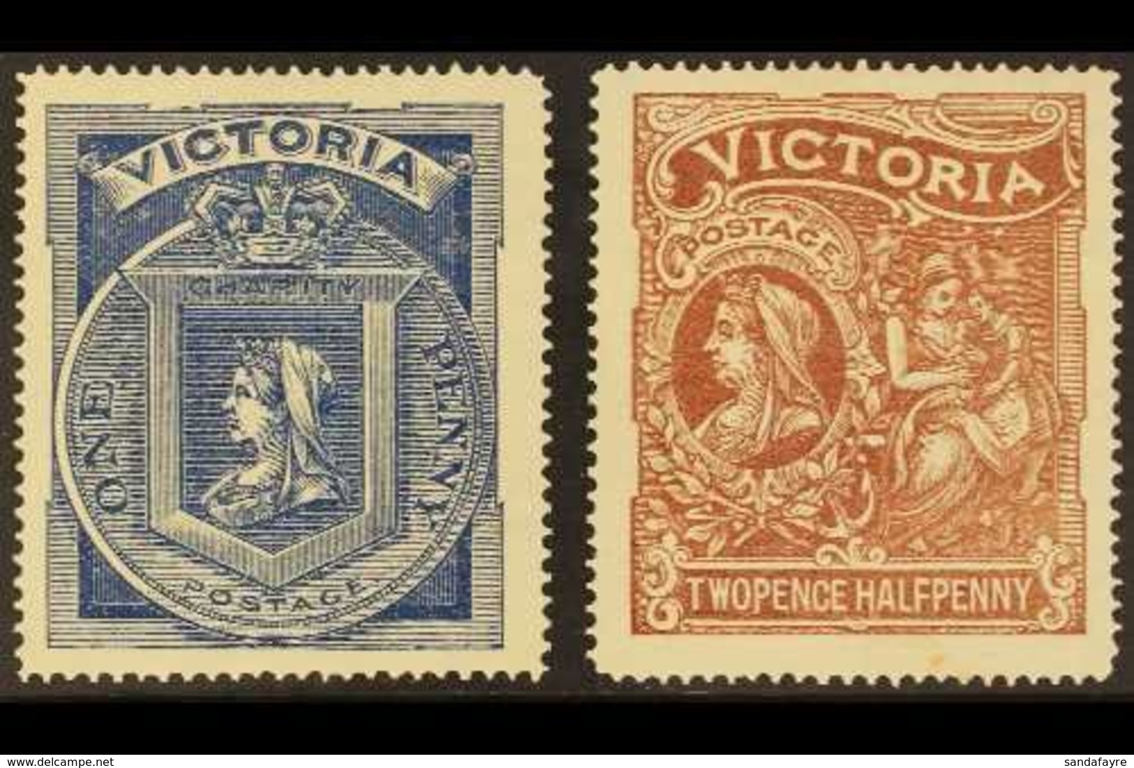 \Y VICTORIA\Y 1897 Charity Pair, SG 353/354, Mint, The 2½d With Small Tone Spot At Base. (2 Stamps) For More Images, Ple - Other & Unclassified