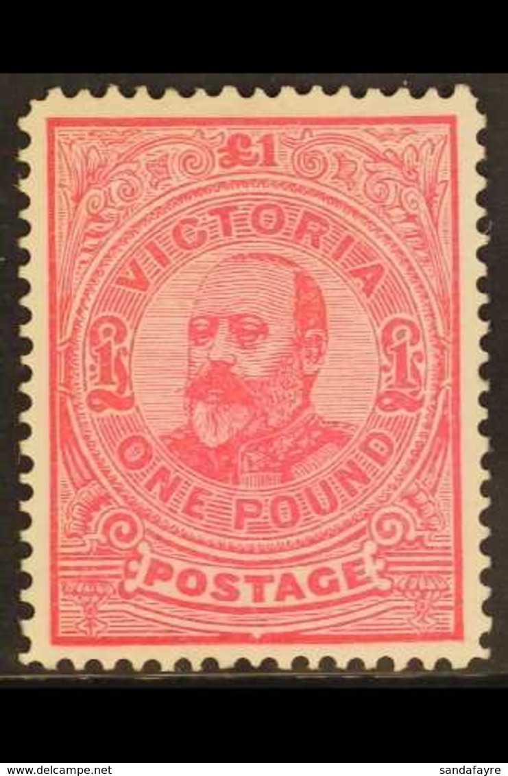 \Y VICTORIA\Y 1901 £1 Carmine-rose King Edward VII, SG 399, Superb Mint. For More Images, Please Visit Http://www.sandaf - Sonstige & Ohne Zuordnung