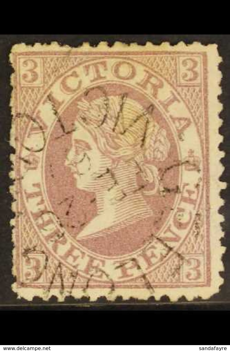 \Y VICTORIA\Y 1966 3d Lilac, Emergency Printing, SG 118, Superb Feb. 1867 Geelong Cds, Scarce Thus. For More Images, Ple - Other & Unclassified