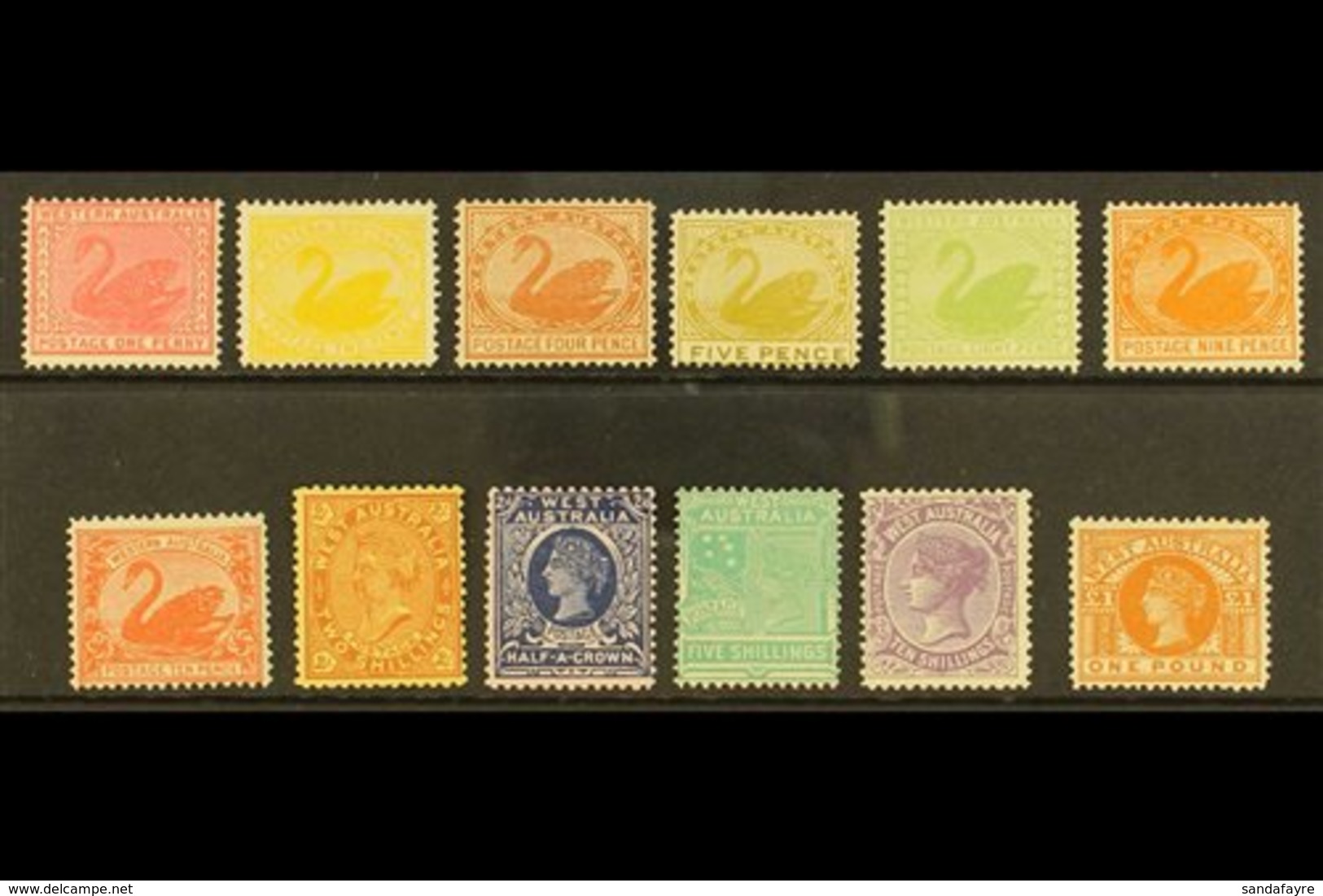 \Y WESTERN AUSTRALIA\Y 1902-11 Perf 12½ Complete Set, SG 117/28, Fine Mint, Very Fresh & Attractive. (12 Stamps) For Mor - Other & Unclassified