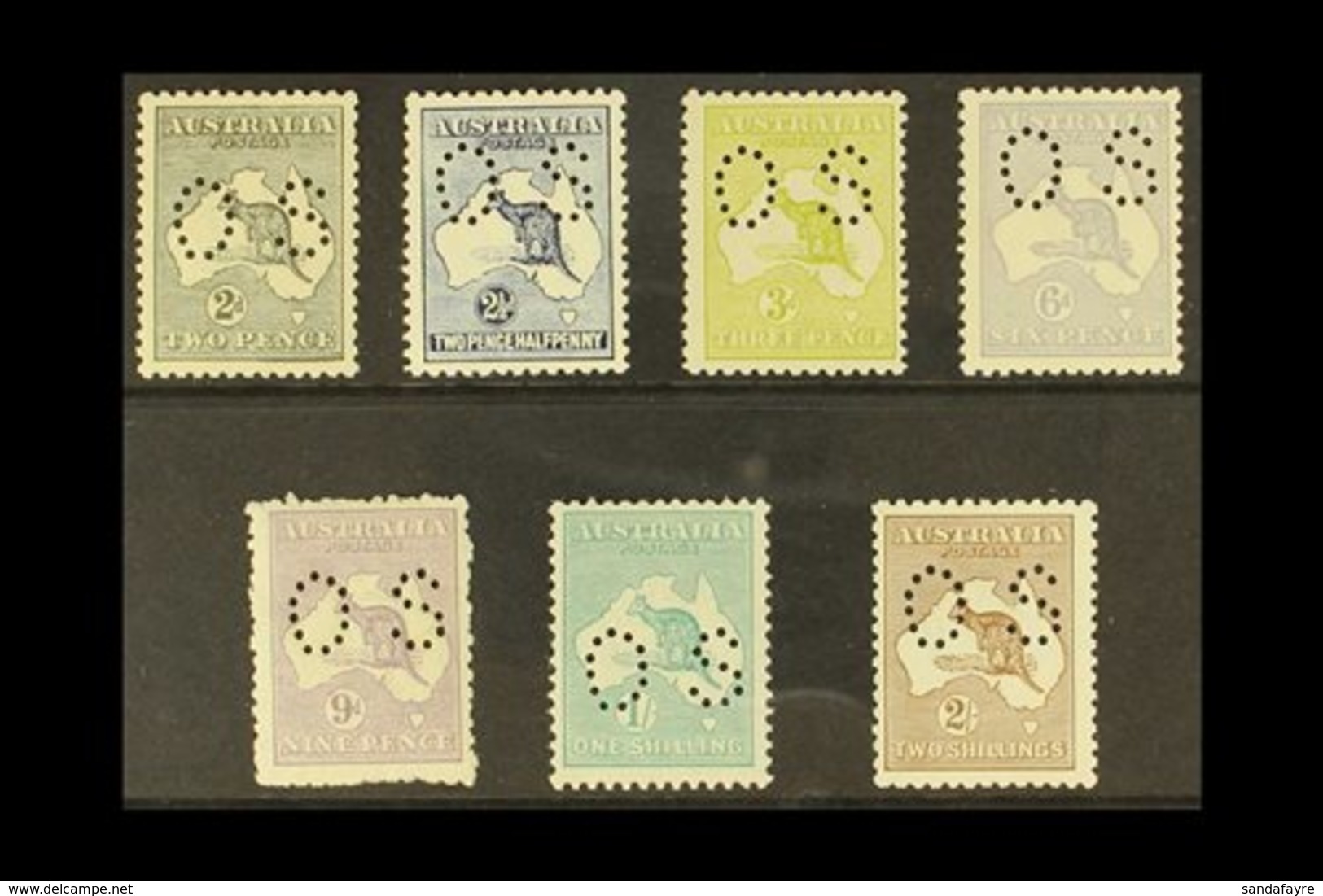 \Y OFFICIALS\Y 1915-28 Roo's Perf 'OS' Set Complete To 2s, SG O43/O49, Never Hinged Mint (7 Stamps) For More Images, Ple - Autres & Non Classés