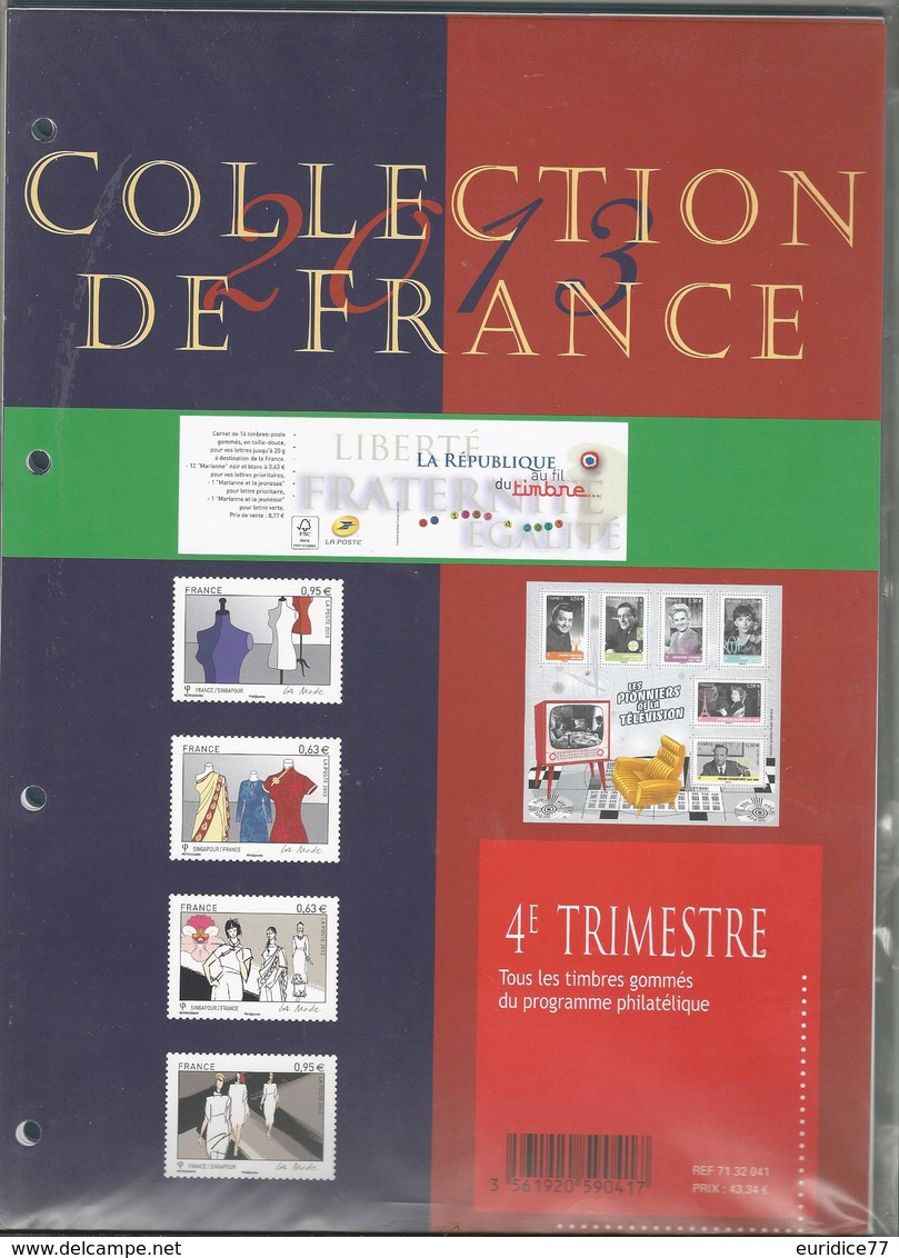 France 2013 - Collection De France - 4er Trimestre 2013 - 2010-2019