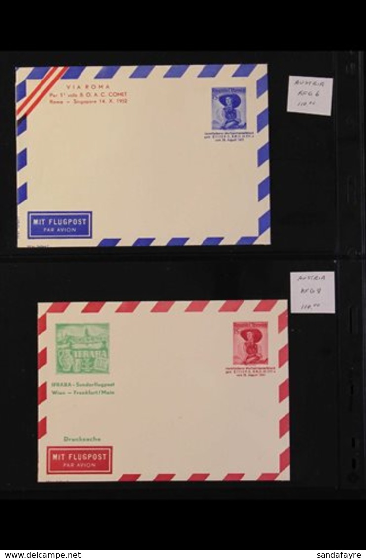 \Y AEROGRAMMES\Y 1950-1957 PRINTED TO PRIVATE ORDER Fine Unused All Different Collection. With Stamp Centenary (2), UPU  - Autres & Non Classés