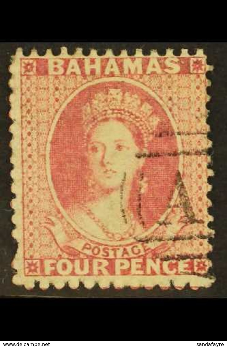 \Y 1862\Y 4d Dull Rose, No Watermark,  Perf.13, SG 18, Fine Used With Neat "AO5" Cancel, One Short Perf At Left, Cat.£37 - Other & Unclassified