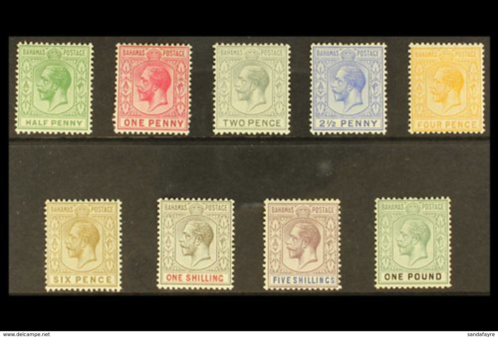 \Y 1912-19\Y KGV Definitive Set, SG 81/89, Very Fine Mint (9 Stamps) For More Images, Please Visit Http://www.sandafayre - Other & Unclassified