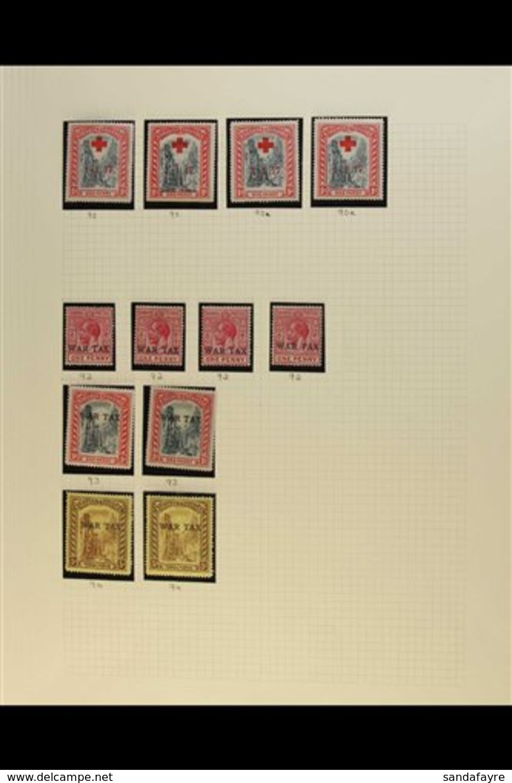 \Y 1917-19 WAR TAX AND CHARITY ISSUES\Y A Fine Mint Collection On Album Pages With Duplicated Ranges Of 1917 Red Cross I - Autres & Non Classés