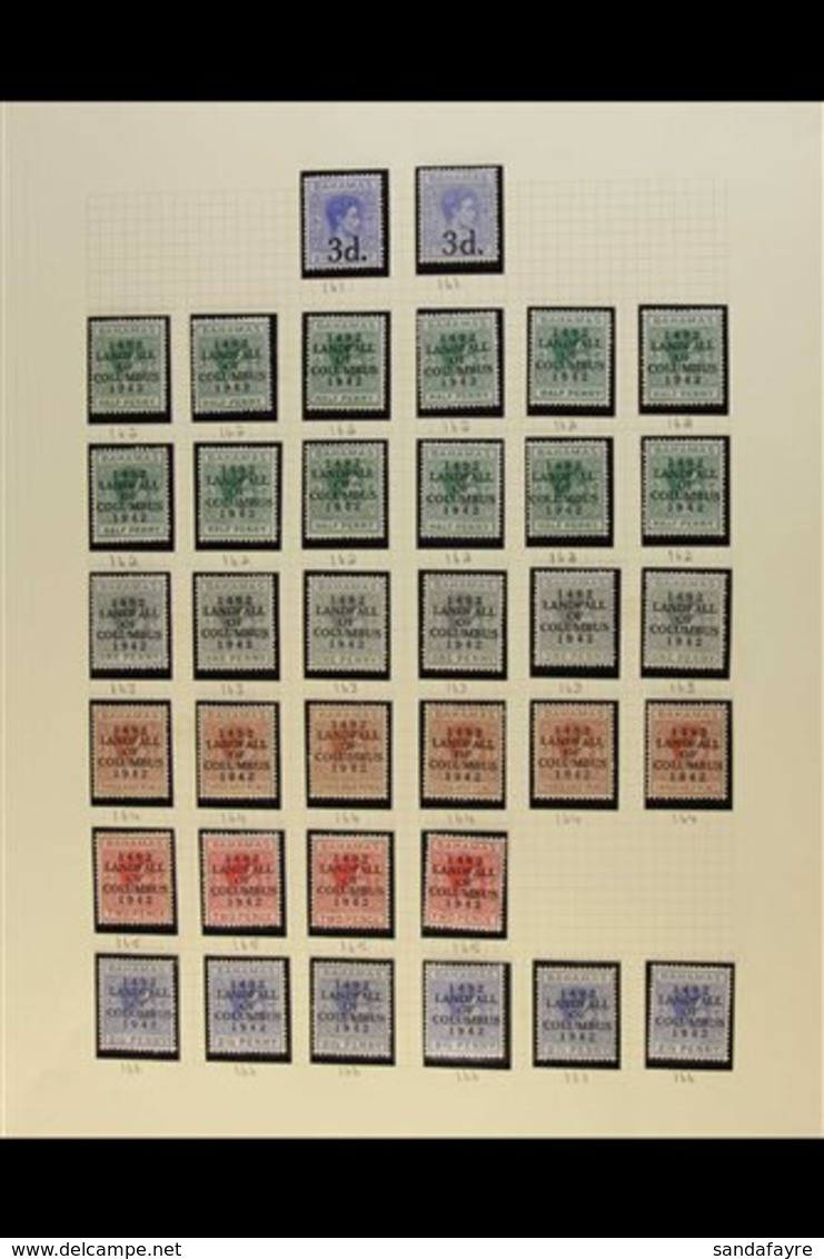 \Y 1942 "LANDFALL OF COLUMBUS" ISSUES\Y A Very Fine Mint Collection On Album Pages With At Least Two Complete Basic Sets - Other & Unclassified