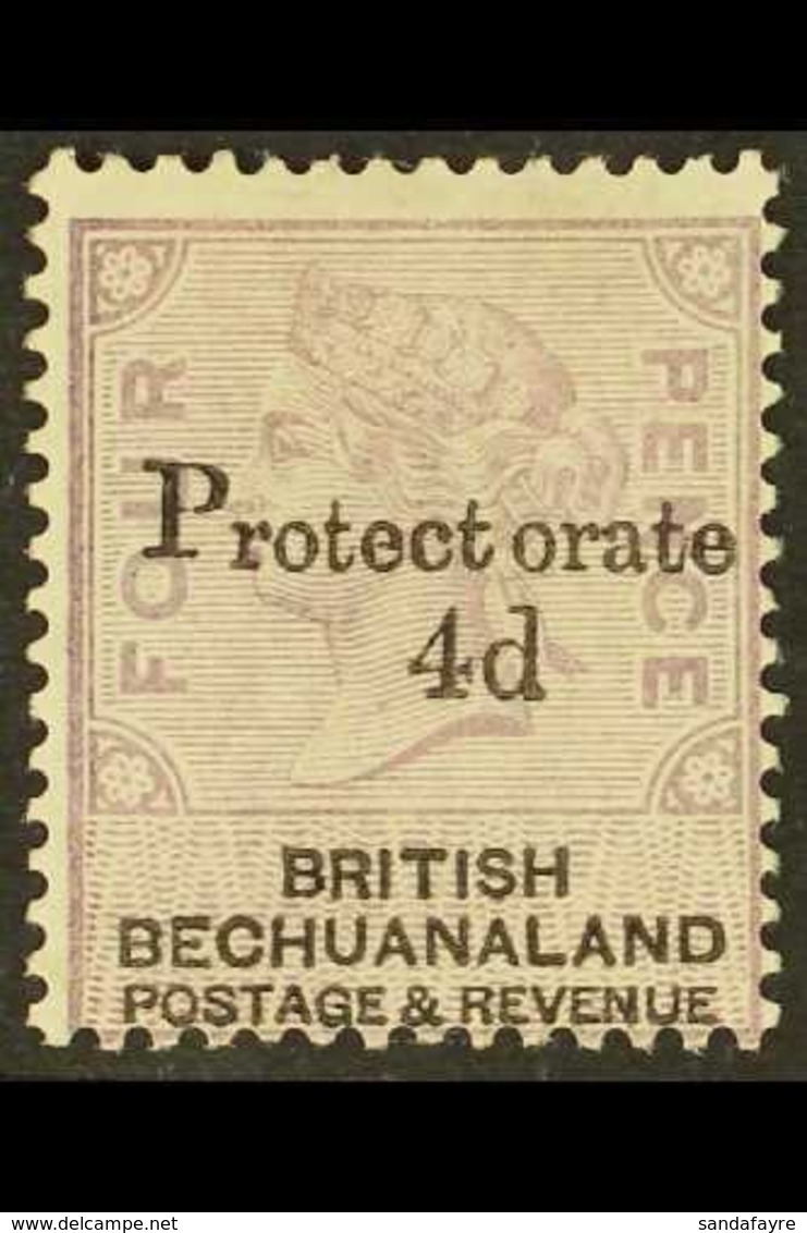 \Y 1888\Y Protectorate 4d On 4d Lilac & Black, SG 44, Fine Mint With Large Part OG. For More Images, Please Visit Http:/ - Other & Unclassified