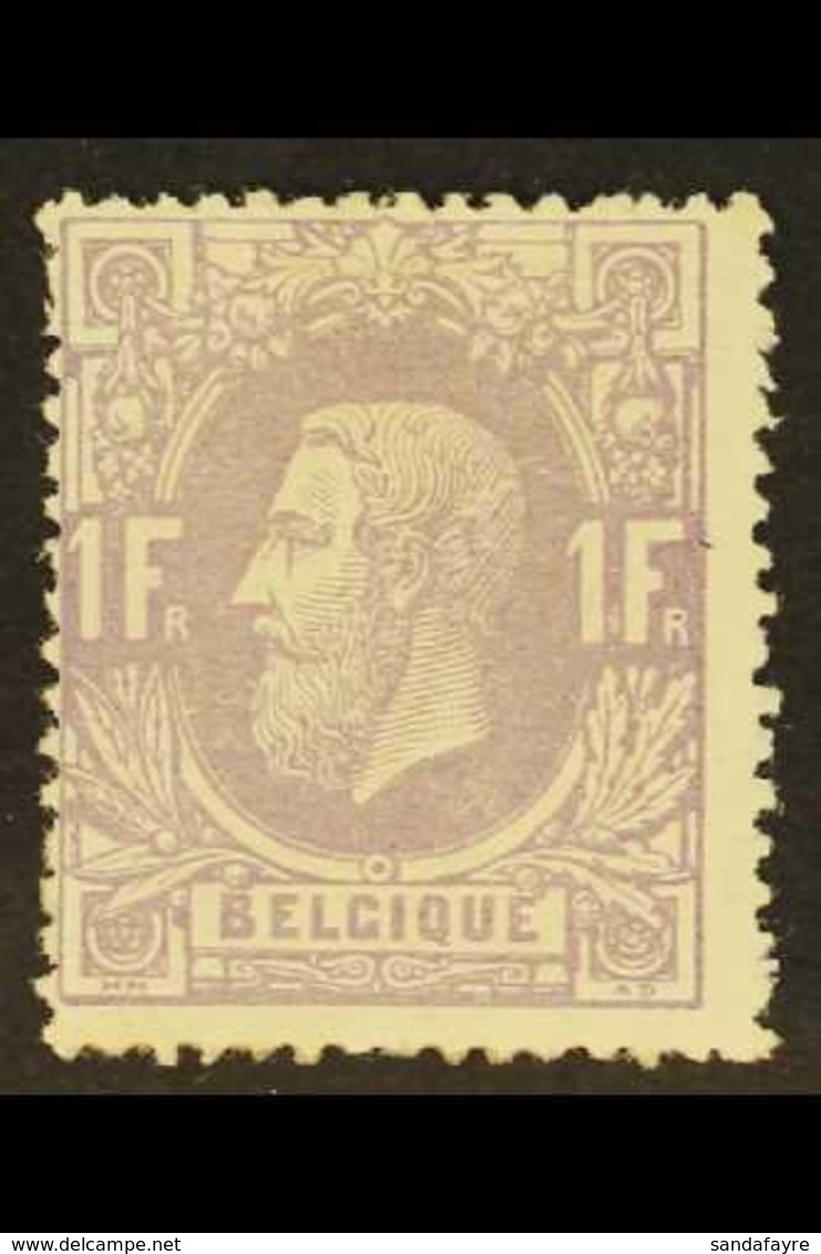 \Y 1869-80\Y 1f Dull Lilac King (COB 36, SG 56, Michel 33a), Mint, Minute Thins, Centered To Top Left, Very Fresh. For M - Autres & Non Classés
