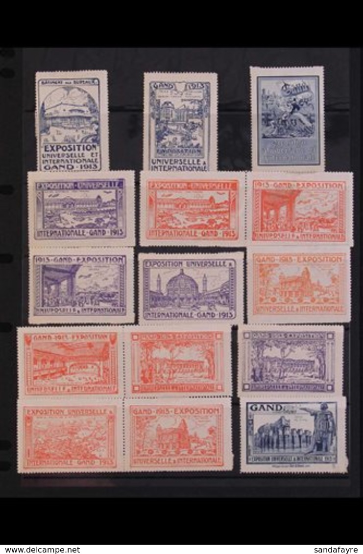 \Y 1913 EXPOSITION LABELS.\Y Grand International Exposition Labels Attractive Mint Range Including Some Se-tenant, A Few - Other & Unclassified