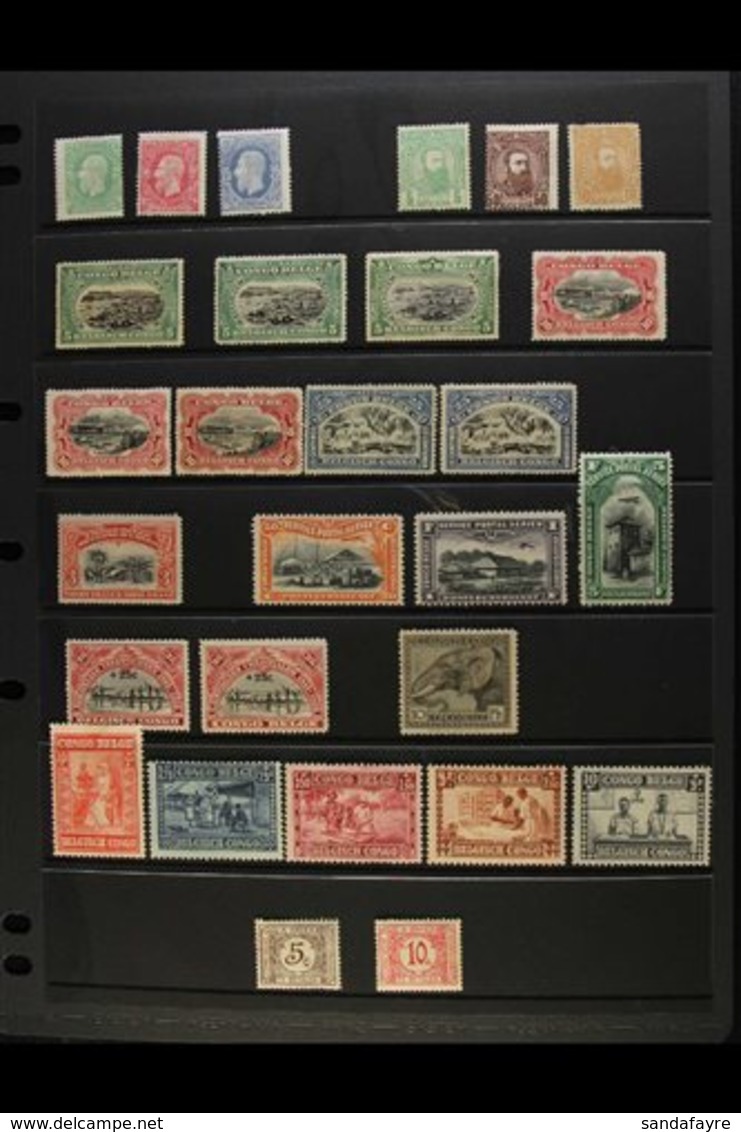 \Y CONGO\Y 1886-1960 OLD TIME MINT SELECTION. An Interesting Range With Much Never Hinged Presented On Stock Pages. Incl - Autres & Non Classés