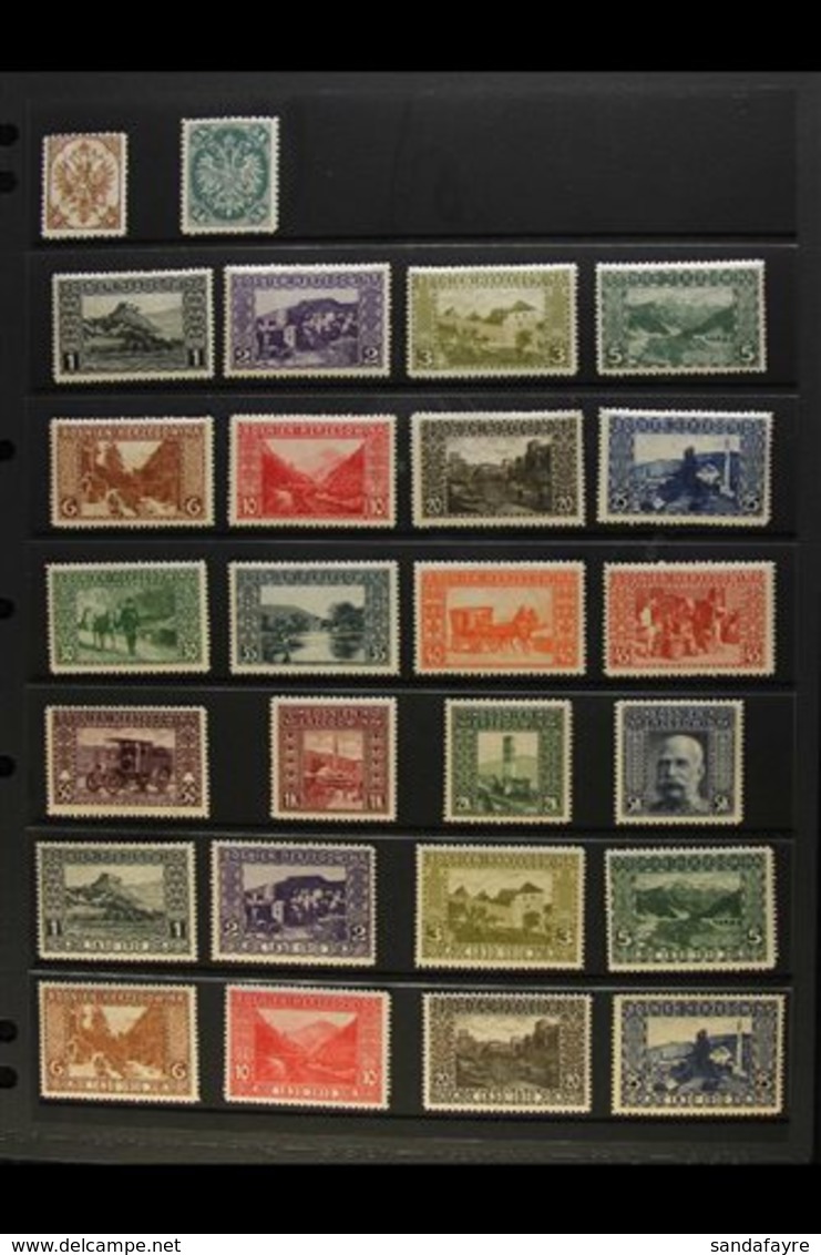 \Y 1900-1918 MINT SELECTION\Y Presented On A Trio Of Stock Pages. Includes 1900 Arms 5k, 1906 Pictorial Set Mint, 1910 P - Bosnie-Herzegovine
