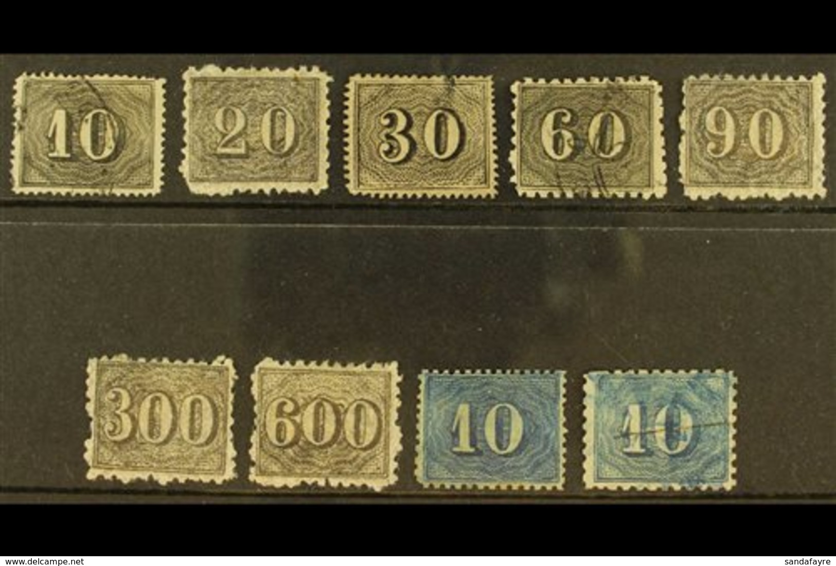 \Y 1866\Y Group Of Mint & Used Perforated Stamps, All With Faked Perforations, Cat £3700+ As Genuine Examples (9 Stamps) - Sonstige & Ohne Zuordnung