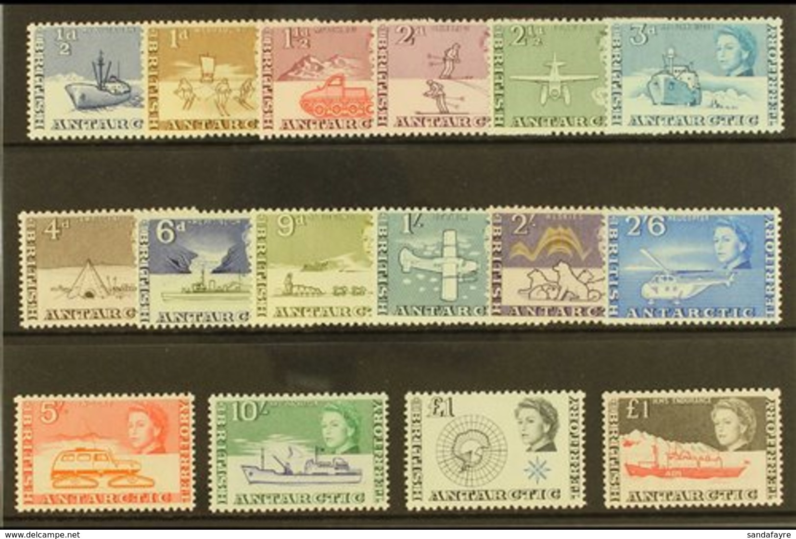 \Y 1963-69\Y Complete Definitive Set, SG 1/15a, Lightly Hinged Very Fine Mint (16 Stamps) For More Images, Please Visit  - Sonstige & Ohne Zuordnung