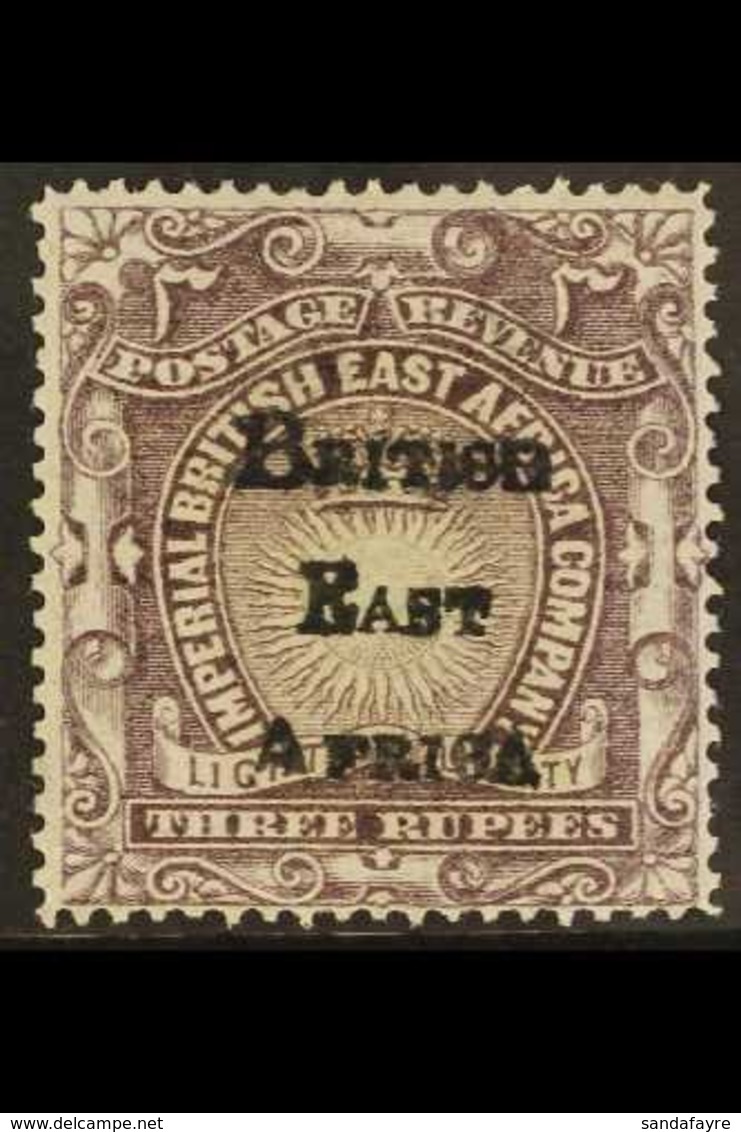 \Y 1895\Y 3r Slate-purple, SG 45, Fine Mint. For More Images, Please Visit Http://www.sandafayre.com/itemdetails.aspx?s= - Britisch-Ostafrika
