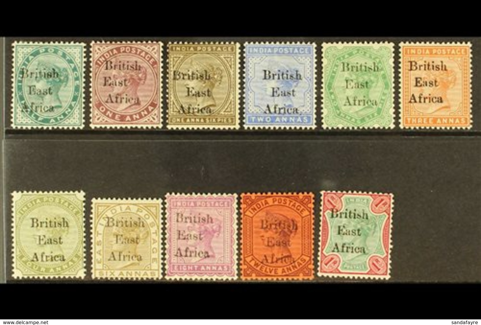 \Y 1895-96\Y Set To 12a And 1r Green & Carmine, SG 49/58, 60, Fine Mint. (11 Stamps) For More Images, Please Visit Http: - Afrique Orientale Britannique