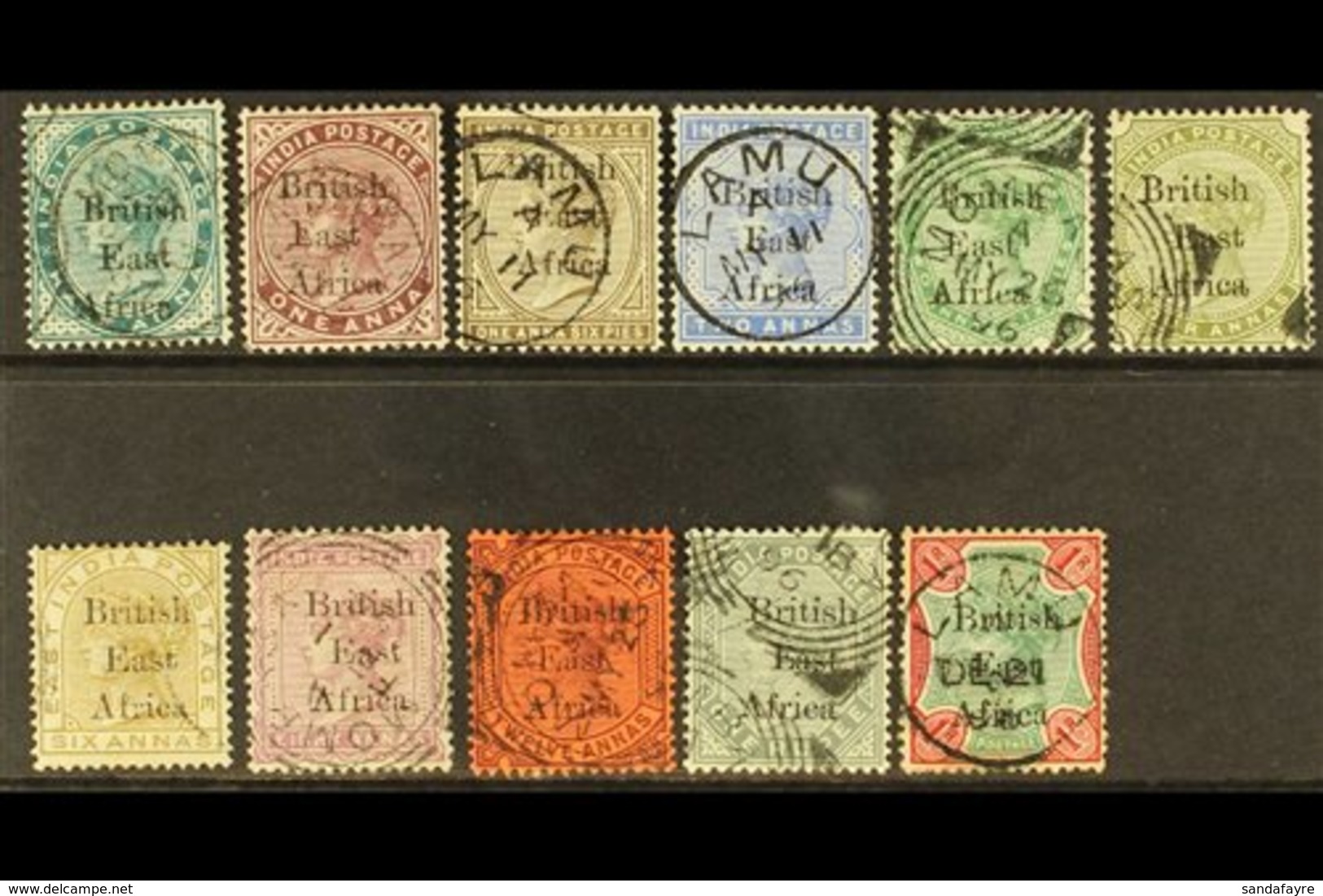 \Y 1895-96\Y Set (less 3a) To Both 1r, SG 49/60, Very Fine Used. (11 Stamps) For More Images, Please Visit Http://www.sa - Britisch-Ostafrika
