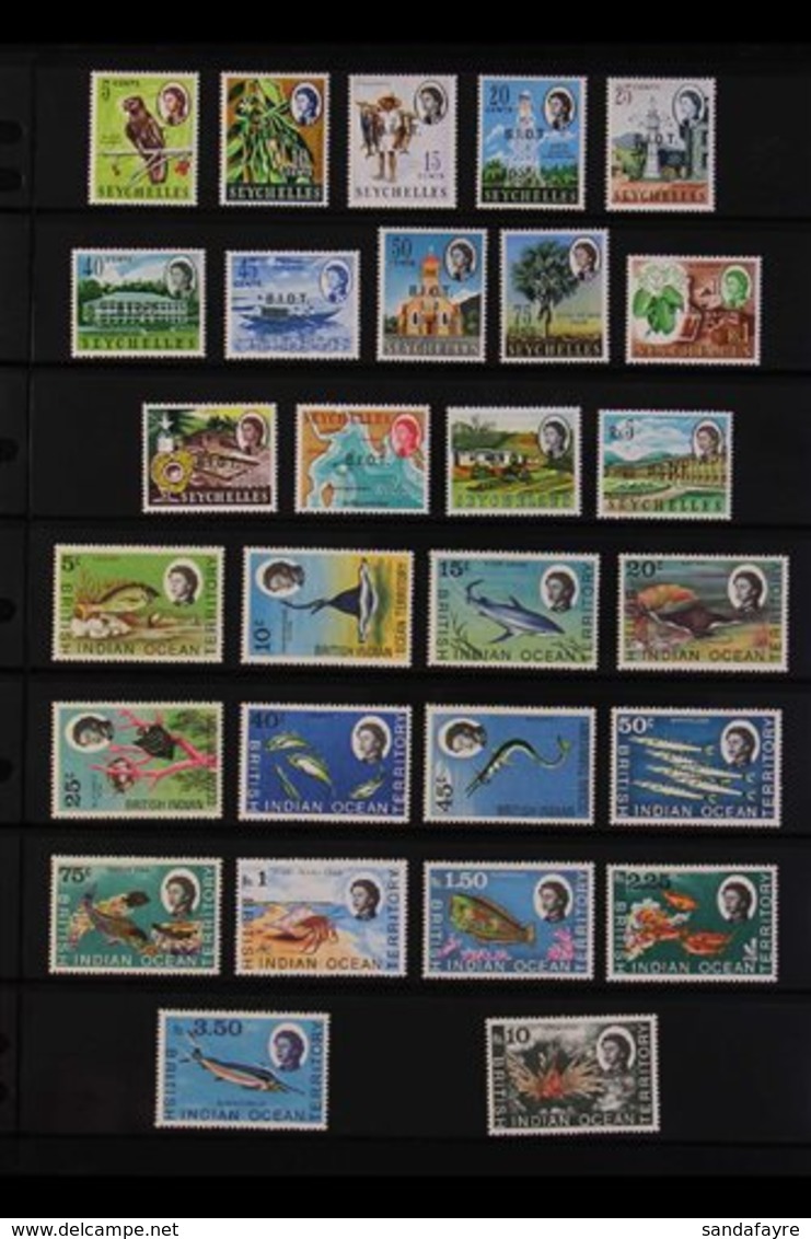 \Y 1968-98 NEVER HINGED MINT COLLECTION\Y All Different, On Stock Pages, 1968 & 1968-70 Defins Most Values From Each Set - British Indian Ocean Territory (BIOT)