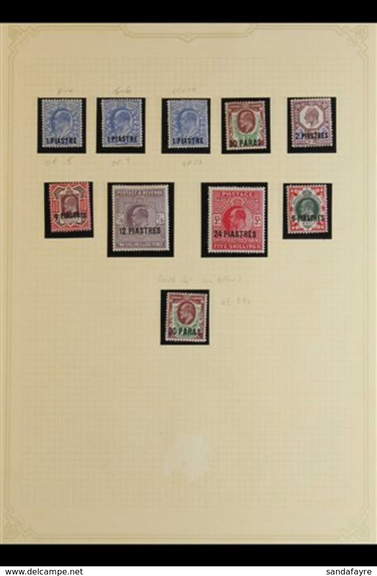 \Y 1885-1921 FINE MINT COLLECTION\Y In Hingeless Mounts On Album Pages. With 1885-88 12pi On 2s6d; 1887-96 Set; 1902-05  - Britisch-Levant